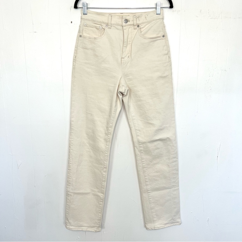 Madewell '90s Straight Jeans Natural Off White Size 26 mc - Picture 1 of 4